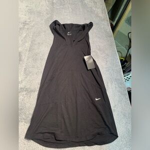 NWT Nike Black Sleeveless Hooded swim coverup Dress small